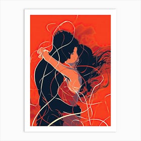 Couple Kissing, Valentine's Day Series Art Print