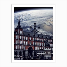 Plaza Mayor Madrid Space Art Print