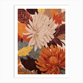 Fall Botanicals Chrysanthemum 3 Art Print