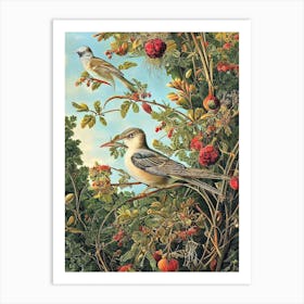 Mockingbird 2 Haeckel Style Vintage Illustration Bird Art Print