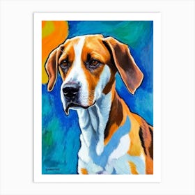 American Foxhound Fauvist Style Dog Art Print