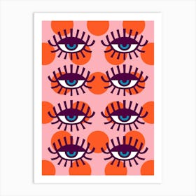 Polka dot Eyes Art Print