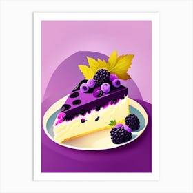 Blackberry Cheesecake Dessert Pop Matisse Flower Art Print