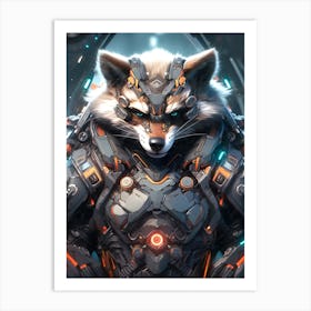 Futuristic Raccoon 1 Art Print