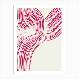 Abstract Wavy Lines Art Print