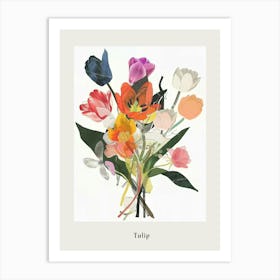 Tulip 3 Collage Flower Bouquet Poster Art Print