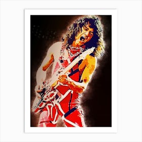 Eddie Van Halen Epic Smoke Art Print