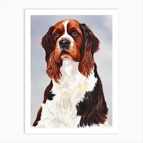 Sussex Spaniel 2 Watercolour Dog Art Print