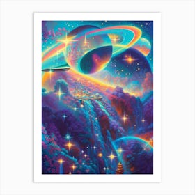 Fantasy Saturn Art Print