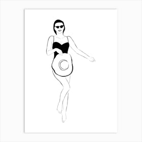 Woman In A Bikini Art Print