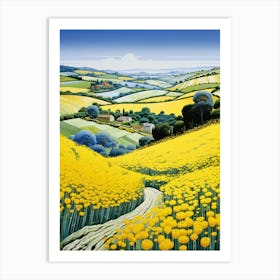 Yellow Fields Art Print