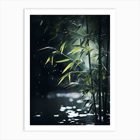 Bamboo Tree In The Rain 1 Art Print