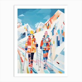 Meribel   France, Ski Resort Illustration 2 Art Print