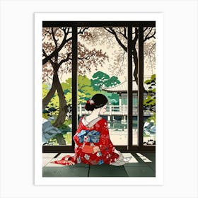 Geisha Girl Art Print