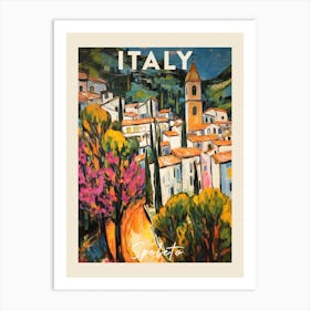 Spoleto Italy 2 Fauvist Painting Travel Poster Art Print