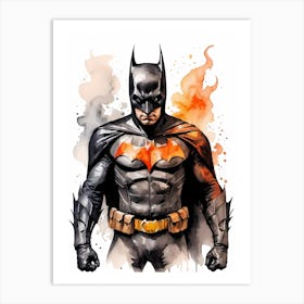 Batman Watercolor Painting (8) Art Print