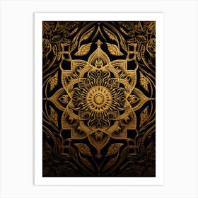 Gold Mandala 2 Art Print