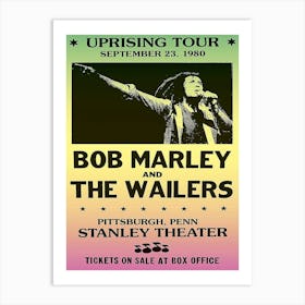 Bob Marley Music Gig Concert Poster Art Print