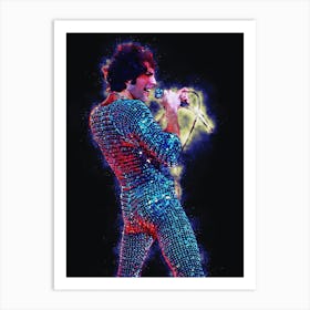 Spirit Of Freddie Mercury In Rock Art Print
