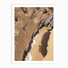 Aerial View Of A Beach Art Print