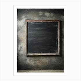 Abstract Capture Of A Blank Blackboard Smudge Marks Streaked Horizontally Across Chalk Residue Vis (1) 2 Art Print