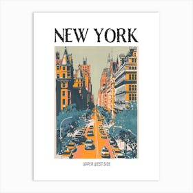 Upper West Side New York Colourful Silkscreen Illustration 3 Poster Art Print