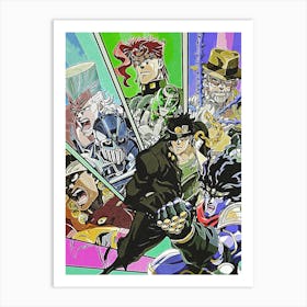 Jojo Bizarre Adventure Funny Art Print