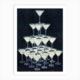 Martini Glasses Art Print