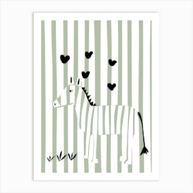 Cool Zebra Art Print