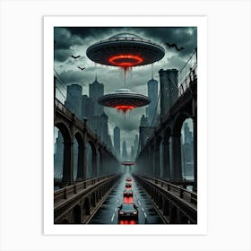 Aliens In The Sky 2 Art Print