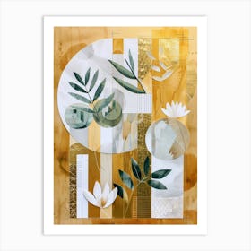 Abstract Gold Leaf 2 Art Print