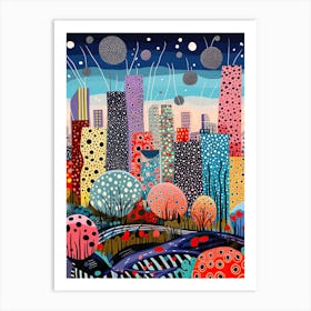 Buenos Aires, Illustration In The Style Of Pop Art 3 Art Print