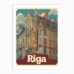 Aihrgdesign A Vintage Travel Poster Of Riga 1 Art Print