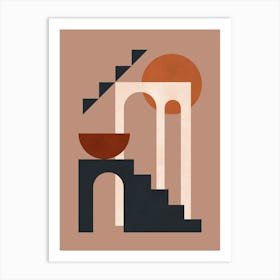 Architectural geometric shapes 1 Art Print