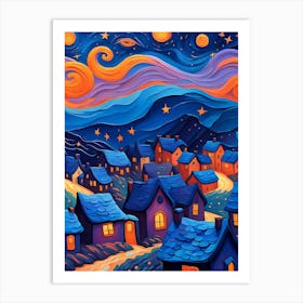 Mystical Village Art Print