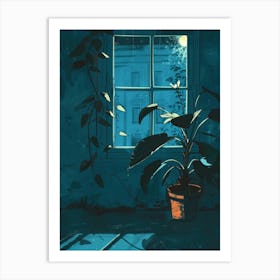 Window With A Plant 1 Art Print