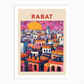 Rabat Morocco 3 Fauvist Travel Poster Art Print