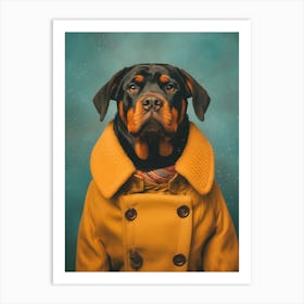 A Rottweiller Dog 1 Art Print