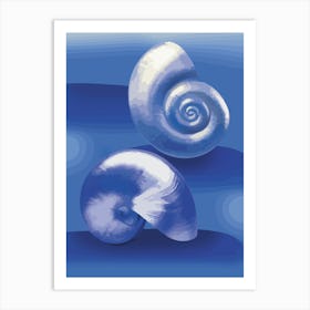 blue snails Art Print