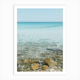 Clear Blue Water At The Italian Coast Of Sicily Art Print