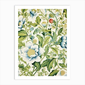 Floral Wallpaper 217 Art Print