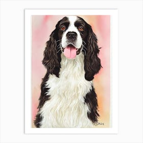 English Springer Spaniel 2 Watercolour Dog Art Print