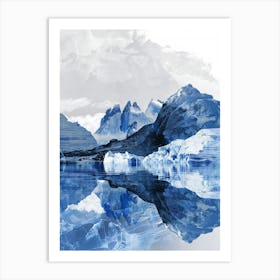 Icebergs In The Water Art Print