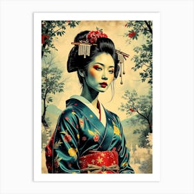 Geisha Portrait Art Print