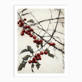 Holly Berries 2 Art Print