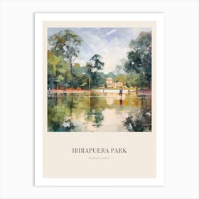 Ibirapuera Park Buenos Aires Argentina 4 Vintage Cezanne Inspired Poster Art Print