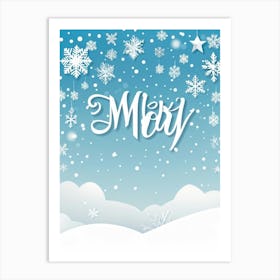 A Festive Greeting Design Winter Themed Typography Converges On A Celebratory Header Decorated Wit (6) Art Print