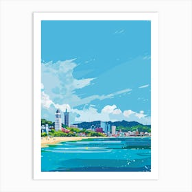 Fukuoka Japan 2 Colourful Illustration Art Print