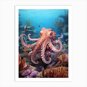 Curious Octopus 3 Art Print