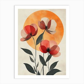 Sunset Poppies Art Print